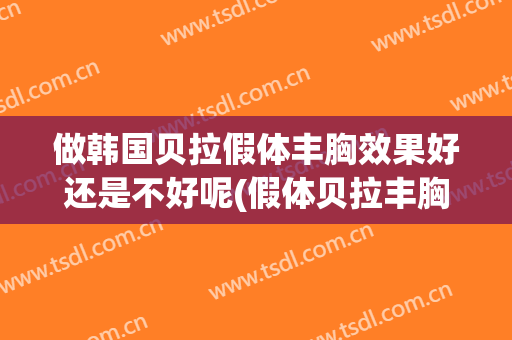 做韩国贝拉假体丰胸效果好还是不好呢(假体贝拉丰胸多少钱)