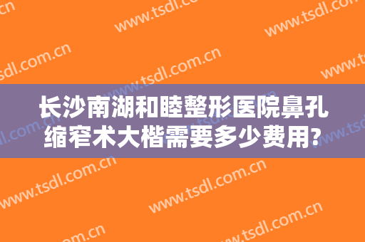 长沙南湖和睦整形医院鼻孔缩窄术大楷需要多少费用?怎么样?