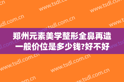 郑州元素美学整形全鼻再造一般价位是多少钱?好不好?(郑州鼻整形医生)