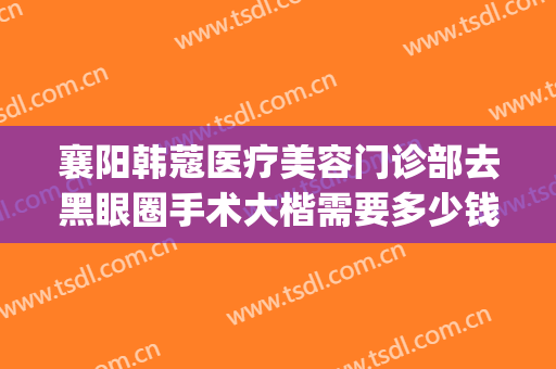 襄阳韩蔻医疗美容门诊部去黑眼圈手术大楷需要多少钱?怎么样?(襄阳韩蔻整形医院怎样)