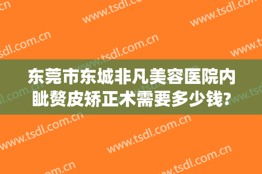 东莞市东城非凡美容医院内眦赘皮矫正术需要多少钱?需要多久恢复?(无痕内眦赘皮矫正术)