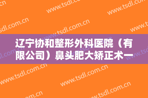 辽宁协和整形外科医院（有限公司）鼻头肥大矫正术一般多少费用?可靠吗?