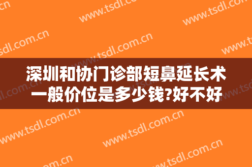深圳和协门诊部短鼻延长术一般价位是多少钱?好不好?