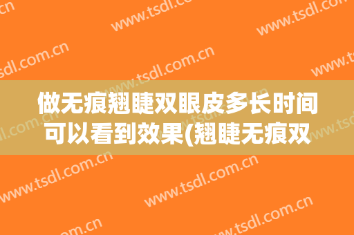 做无痕翘睫双眼皮多长时间可以看到效果(翘睫无痕双眼皮好不好)