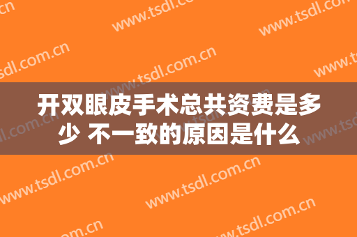开双眼皮手术总共资费是多少 不一致的原因是什么