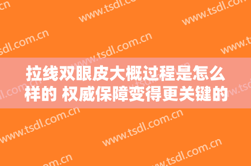 拉线双眼皮大概过程是怎么样的 权威保障变得更关键的