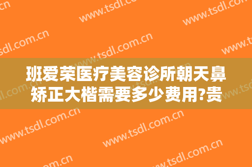 班爱荣医疗美容诊所朝天鼻矫正大楷需要多少费用?贵不贵?