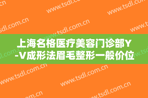上海名格医疗美容门诊部Y-V成形法眉毛整形一般价位是多少钱?可靠吗?
