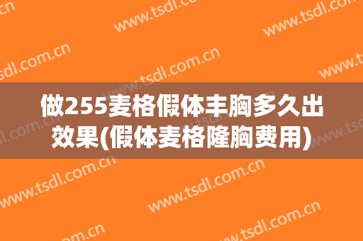 做255麦格假体丰胸多久出效果(假体麦格隆胸费用)