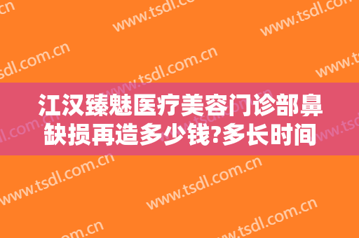 江汉臻魅医疗美容门诊部鼻缺损再造多少钱?多长时间恢复?
