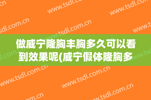 做威宁隆胸丰胸多久可以看到效果呢(威宁假体隆胸多少钱)