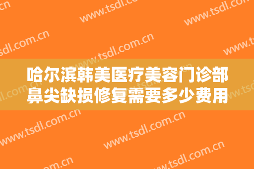 哈尔滨韩美医疗美容门诊部鼻尖缺损修复需要多少费用?靠谱吗?