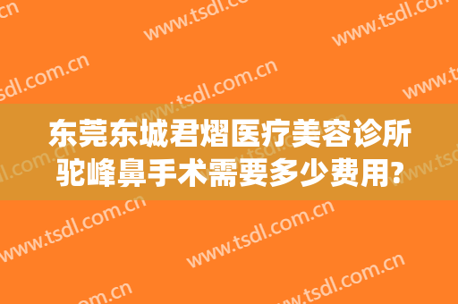 东莞东城君熠医疗美容诊所驼峰鼻手术需要多少费用?有哪些优势?(东莞君熠医疗美容正规吗)