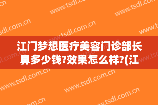 江门梦想医疗美容门诊部长鼻多少钱?效果怎么样?(江门梦想整形医院怎么样)