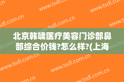 北京韩啸医疗美容门诊部鼻部综合价钱?怎么样?(上海韩啸医疗美容医院是正规医院吗)