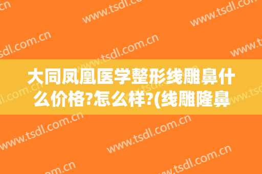大同凤凰医学整形线雕鼻什么价格?怎么样?(线雕隆鼻子要多少钱)