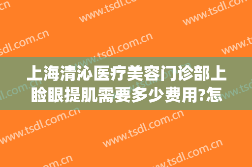 上海清沁医疗美容门诊部上睑眼提肌需要多少费用?怎么样?(上海清沁医疗美容医院招聘)