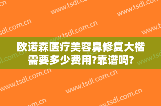 欧诺森医疗美容鼻修复大楷需要多少费用?靠谱吗?