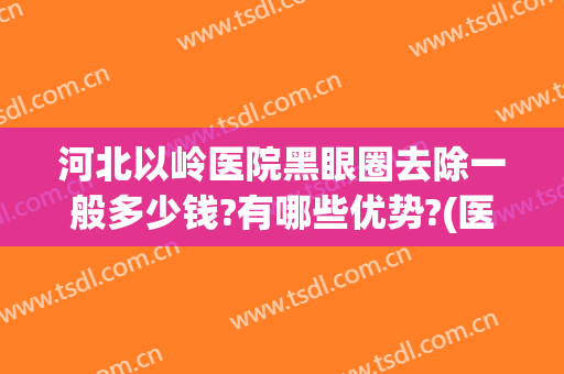 河北以岭医院黑眼圈去除一般多少钱?有哪些优势?(医学去黑眼圈价格)