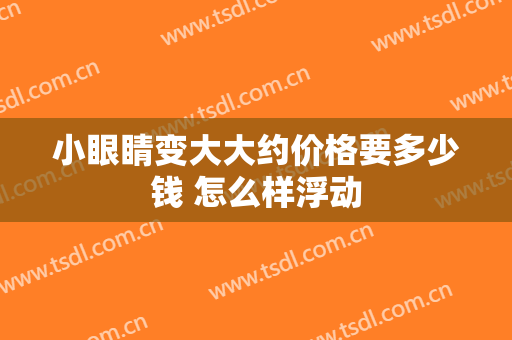 小眼睛变大大约价格要多少钱 怎么样浮动