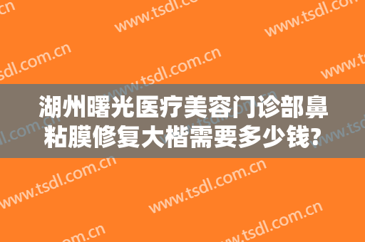 湖州曙光医疗美容门诊部鼻粘膜修复大楷需要多少钱?效果怎么样?