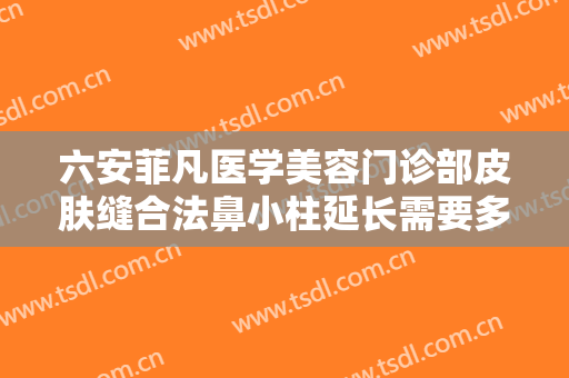 六安菲凡医学美容门诊部皮肤缝合法鼻小柱延长需要多少钱?怎么样?