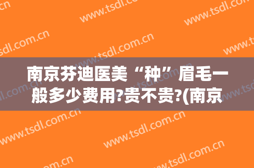 南京芬迪医美“种”眉毛一般多少费用?贵不贵?(南京做眉毛多少钱)