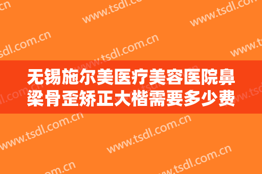 无锡施尔美医疗美容医院鼻梁骨歪矫正大楷需要多少费用?好不好?
