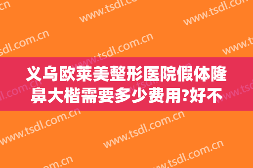 义乌欧莱美整形医院假体隆鼻大楷需要多少费用?好不好?(假体隆鼻得花多少钱)