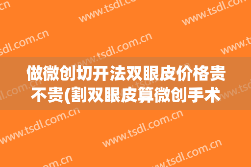 做微创切开法双眼皮价格贵不贵(割双眼皮算微创手术吗)