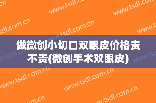 做微创小切口双眼皮价格贵不贵(微创手术双眼皮)