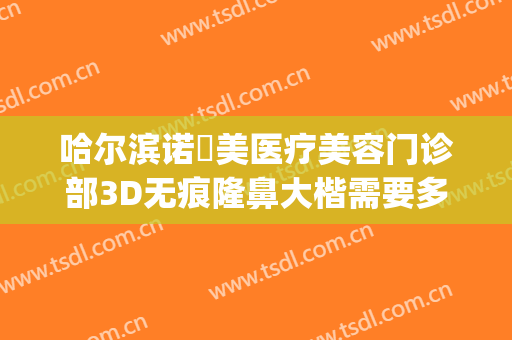 哈尔滨诺嬄美医疗美容门诊部3D无痕隆鼻大楷需要多少钱?靠谱吗?(哈尔滨诺伊美医疗美容医院)
