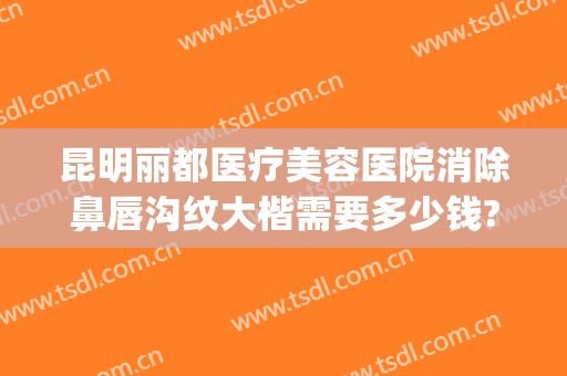 昆明丽都医疗美容医院消除鼻唇沟纹大楷需要多少钱?效果怎么样?(昆明最好的美容整形医院)