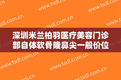 深圳米兰柏羽医疗美容门诊部自体软骨隆鼻尖一般价位是多少费用?靠谱吗?