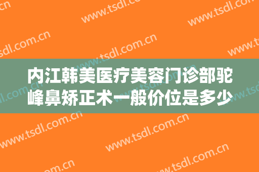 内江韩美医疗美容门诊部驼峰鼻矫正术一般价位是多少?有哪些优势?(四川韩美整形美容医院)