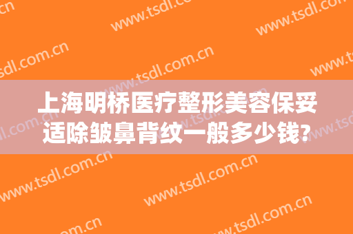 上海明桥医疗整形美容保妥适除皱鼻背纹一般多少钱?靠谱吗?(上海鼻梁整形要多少钱)