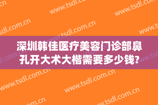 深圳韩佳医疗美容门诊部鼻孔开大术大楷需要多少钱?好不好?(深圳北大医院做鼻子多少钱)
