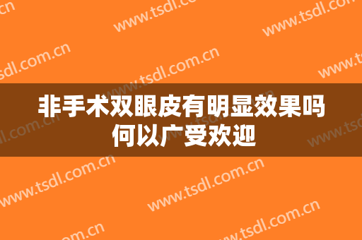 非手术双眼皮有明显效果吗 何以广受欢迎