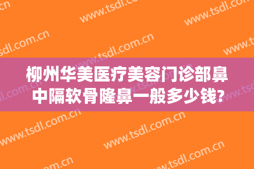 柳州华美医疗美容门诊部鼻中隔软骨隆鼻一般多少钱?靠谱吗?(柳州医美整形医院价格)