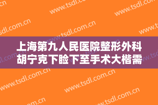 上海第九人民医院整形外科胡宁克下睑下至手术大楷需要多少钱?靠谱吗?