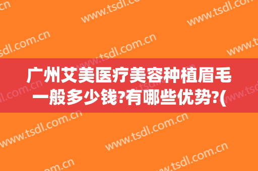 广州艾美医疗美容种植眉毛一般多少钱?有哪些优势?(广州艾美整形医院)