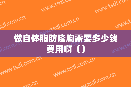 做自体脂肪隆胸需要多少钱费用啊（）
