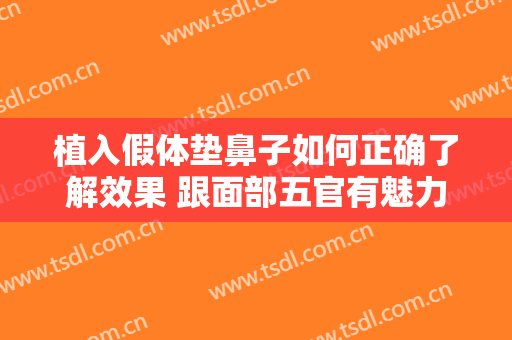 植入假体垫鼻子如何正确了解效果 跟面部五官有魅力才优质