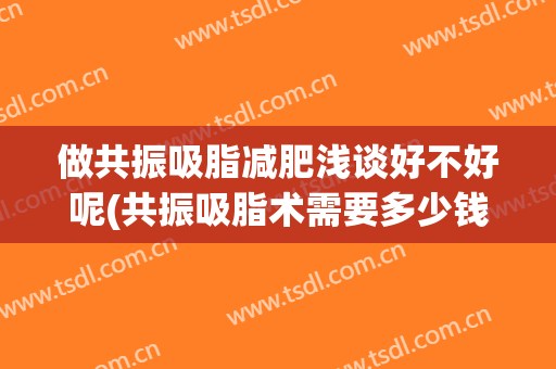 做共振吸脂减肥浅谈好不好呢(共振吸脂术需要多少钱)