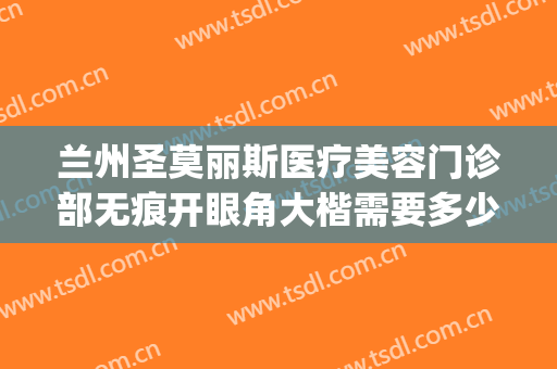 兰州圣莫丽斯医疗美容门诊部无痕开眼角大楷需要多少钱?好不好?(兰州开眼角哪里好)