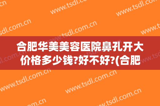 合肥华美美容医院鼻孔开大价格多少钱?好不好?(合肥华美美容医院鼻孔开大价格多少钱?好不好看)