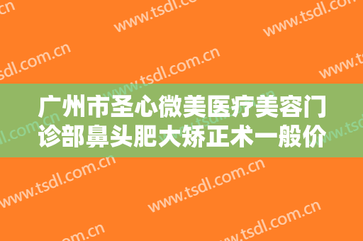 广州市圣心微美医疗美容门诊部鼻头肥大矫正术一般价位是多少?多长时间恢复?