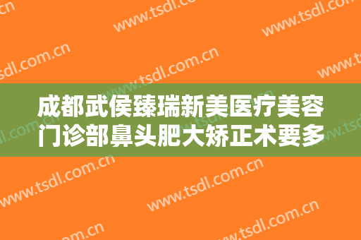 成都武侯臻瑞新美医疗美容门诊部鼻头肥大矫正术要多少钱?需要多久恢复?