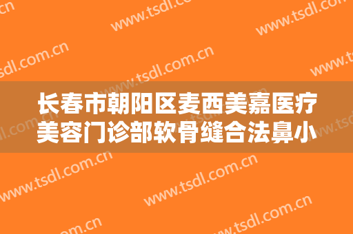 长春市朝阳区麦西美嘉医疗美容门诊部软骨缝合法鼻小柱延长一般多少钱?效果怎么样?