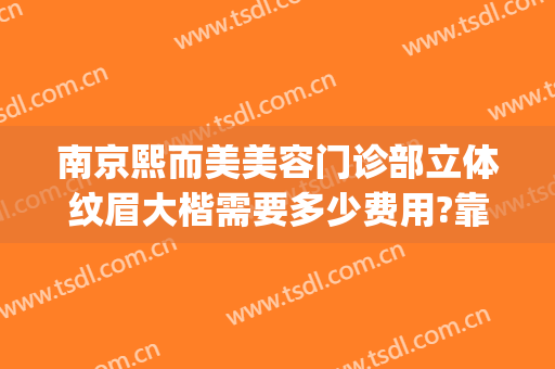 南京熙而美美容门诊部立体纹眉大楷需要多少费用?靠谱吗?(南京悦熙整形医院)